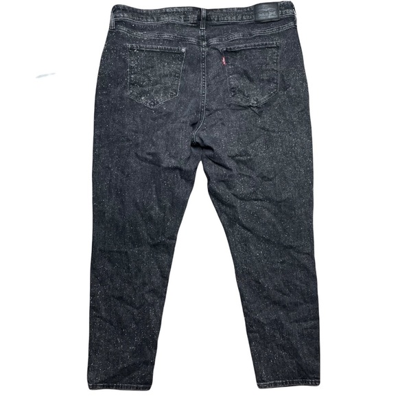 Levi’s 711 Skinny women’s washed black speckled jeans size 20W - Picture 4 of 5